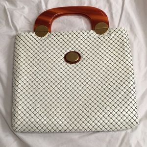 Whiting -Davis white mesh handbag